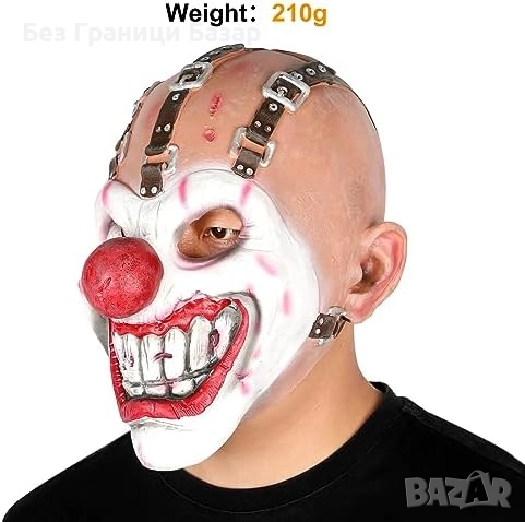 Нова Хорър клоун маска за Хелоуин, сцена, клубни събития парти костюм карнавал, снимка 5 - Други - 51903894