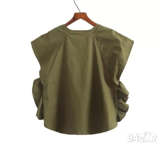 налична риза в зелено Army green , снимка 2 - Ризи - 46371624