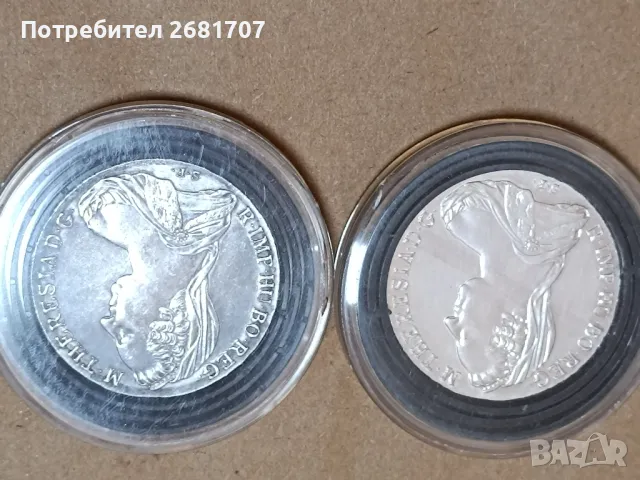 монети 1 Талер 1780, снимка 2 - Нумизматика и бонистика - 49797473