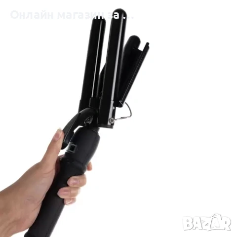 Тройна ретро преса за къдрене на косата, с въртящ се кабел Soulima, снимка 5 - Преси за коса - 53431176