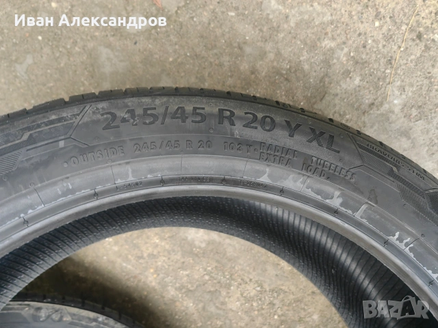 2бр. Нови летни гуми Barum Bravuris 245/45, снимка 3 - Гуми и джанти - 54000278