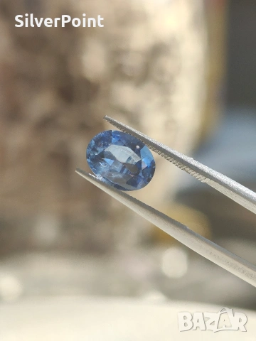 Сапфир син 1.39 карата с швейцарски сертификат , снимка 2 - Други - 54103826
