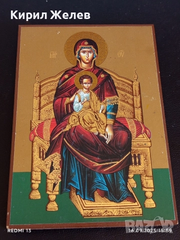 Икона БОГОРОДИЦА на ТРОНА с младенеца Исус 51318