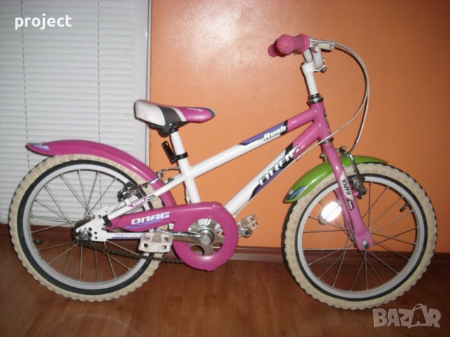 ДРАГ/DRAG/18" Идеален детски велосипед,колело с помощни колела.Промо.