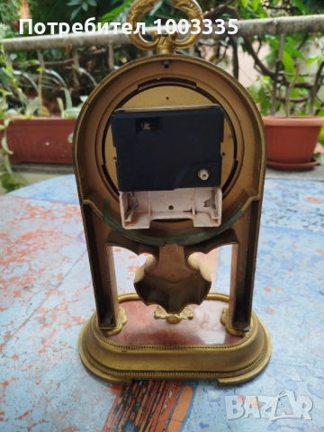 Настолен часовник Янтар-кварц , снимка 4 - Антикварни и старинни предмети - 51718131