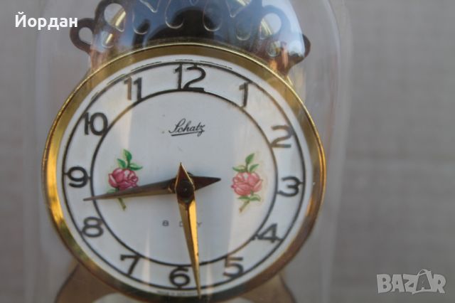 Немски настолен 8 дневен часовник ''Шатц'', снимка 2 - Антикварни и старинни предмети - 46431542