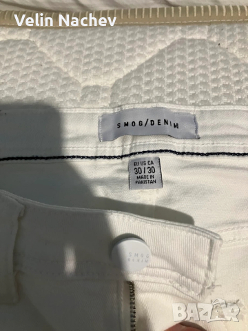Бели деним дънки SMOG , снимка 2 - Панталони - 53943778