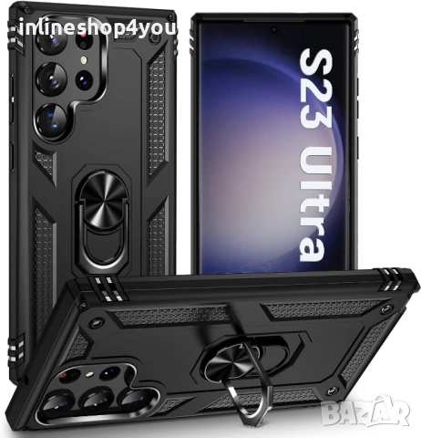 Удароустойчив Кейс RingCase за Samsung Galaxy S23 / S23 Plus / S23 Ultra / S24 Plus / S24 Ultra, снимка 3 - Калъфи, кейсове - 52648095