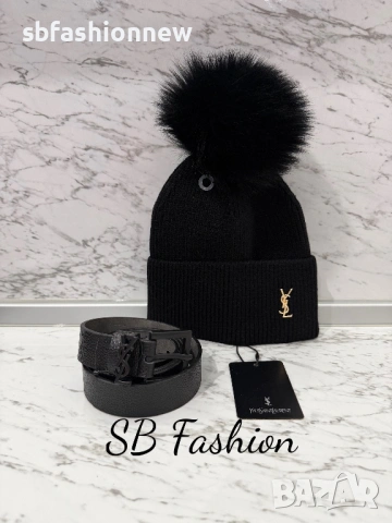 Шапка с естествен пух