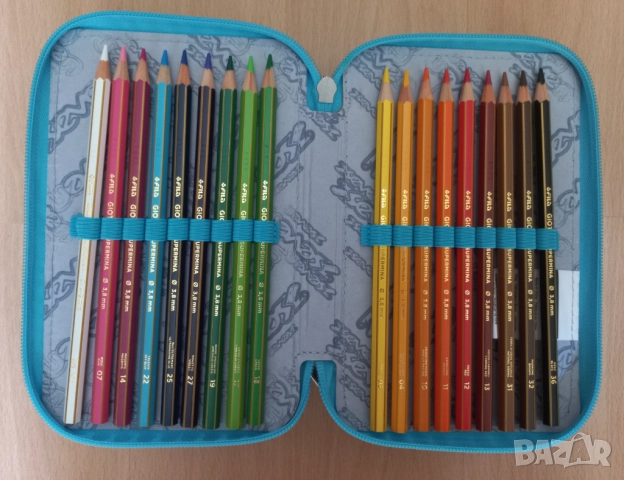 Уникален ученически несесер Seven с три отделения, пълен, НОВ, снимка 6 - Ученически пособия, канцеларски материали - 51615554