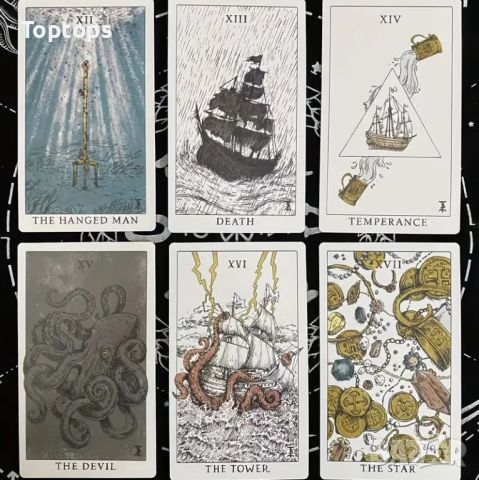 Таро 7х12см: Wandering Moon Tarot & Exotic Cancer Tarot &Tempest Tarot, снимка 5 - Карти за игра - 45401114