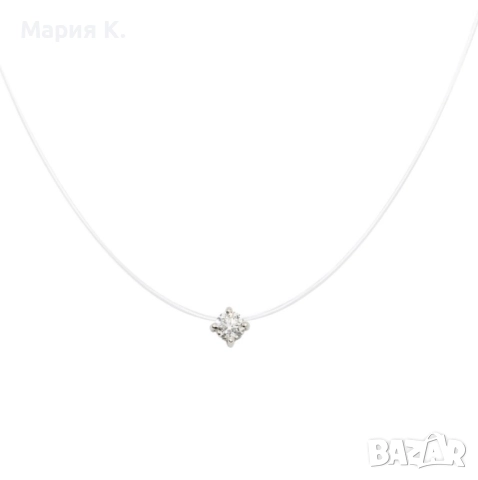 Колие с диамант на корда от SSG