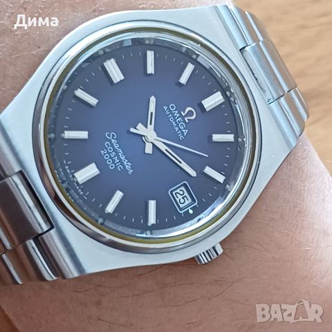 Omega Seamaster Cosmic 2000 Automatic Тъмно Син Циферблат, Дата, Кал.1012, Реф.166.130, снимка 5 - Мъжки - 46712494