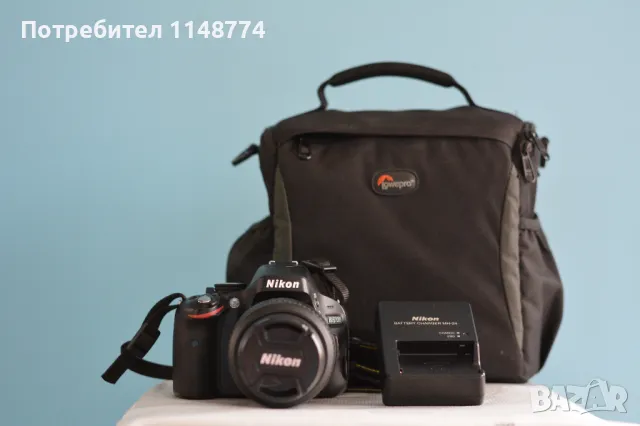 Nikon D5100 с обектив AF-S 18-55mm f/3.5-5.6G на 9300 кадъра, снимка 2 - Фотоапарати - 47227972