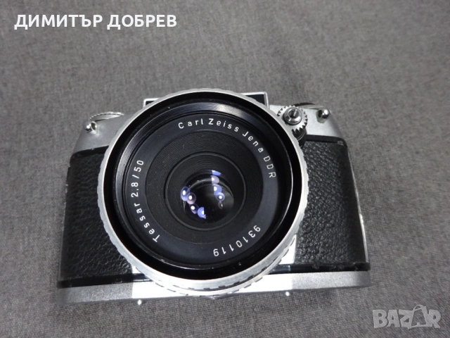 СТАР РЕТРО СОЦ ГДР DDR SLR ФОТОАПАРАТ EXA IA С ШАХТОВ ВИЗЬОР + CARL ZEISS TESSAR, снимка 5 - Фотоапарати - 53943211