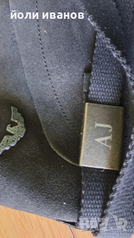 AJ-ARMANI JEANS-кожени шити,суров каучук ботуши-43, снимка 4 - Мъжки ботуши - 53783596