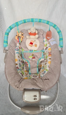 Музикален бебешки шезлонг Bright Starts Disney Baby - Мечо Пух