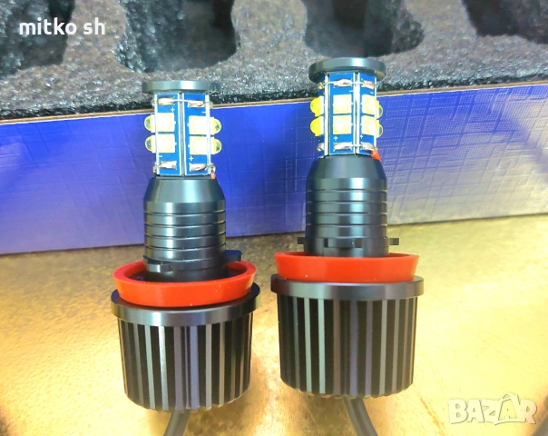 H8 Led ангелски очи автомобилни крушки, снимка 8 - Аксесоари и консумативи - 52577068