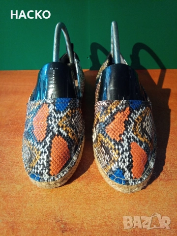 Кожени Еспрадрили с Каучукова Подметка Номер 37 Стелка 23 см. Внос от Англия, снимка 2 - Други - 51811424