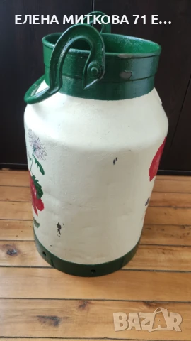 Стар железен гюм за мляко рисуван ръчно, снимка 4 - Други ценни предмети - 50667564