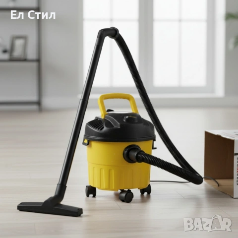 Мощна прахосмукачка за сухо и мокро почистване с 10L контейнер, снимка 2 - Прахосмукачки - 53585860