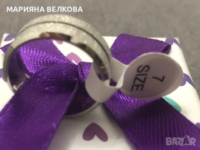 Стоманен пръстен-халка, снимка 3 - Пръстени - 50741213