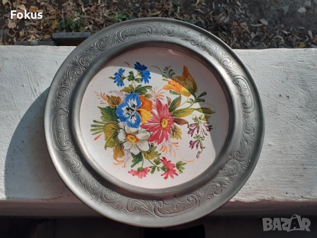 Стара и рядка колекционерска чиния за стена Bassano порцелан, снимка 7 - Антикварни и старинни предмети - 53461046