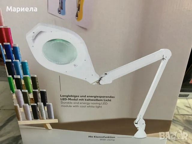 LED лупа Лампа / Лампа с лупа / Лампа с щипка за плетене , четене и козметични салони, снимка 11 - Други - 49796146