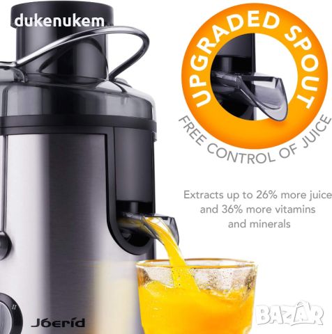 Сокоизтисквачка Joerid Juicer AJ10B 400W 1.5L, снимка 3 - Сокоизстисквачки и цитрус преси - 45900758