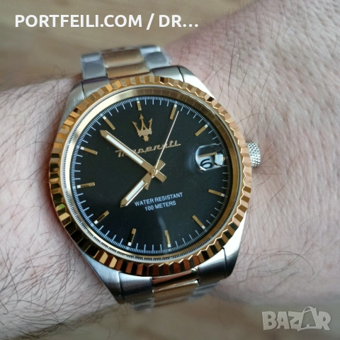 Оригинален лицензиран часовник Maserati от Morellato Italy, корона на винт, 10 АТМ, черен циферблат,, снимка 9 - Мъжки - 54245012