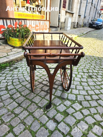 Италианска количка за сервиране с колела, снимка 5 - Маси - 52872983
