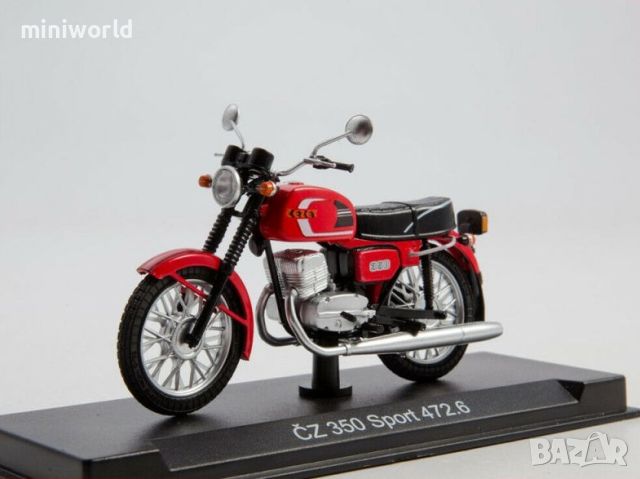 CZ-350/472.6 Sport мотор 1975 - мащаб 1:24 на Наши мотоцикли моделът е нов в блистер