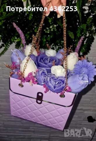 Подаръчна чантичка със соеви свещи 🌸🕯🎁
Размер на чантичката ш 16см/в 15см
, снимка 2 - Декорация за дома - 50329327