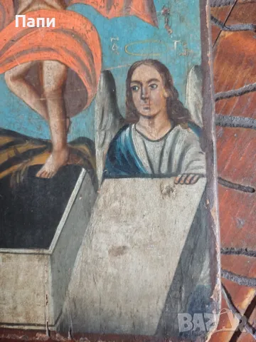 Руска икона 19-ти век, снимка 5 - Антикварни и старинни предмети - 49825141