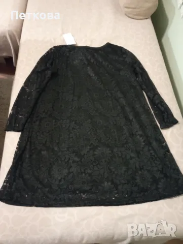Нова черна дантелена рокля с ръкави , снимка 7 - Рокли - 50329547