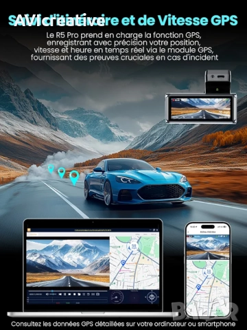 Видеорегистратор 4K +задна камера 2.5K+GPS антена +128 GB SD CARD, снимка 5 - Аксесоари и консумативи - 52937407