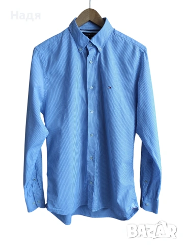 Мъжка риза Tommy Hilfiger 80's Two Ply, снимка 2 - Ризи - 53257187