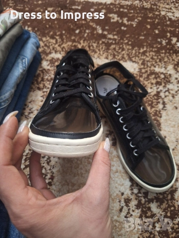 Черни прозрачни маратонки Adidas 40, снимка 6 - Маратонки - 50992168