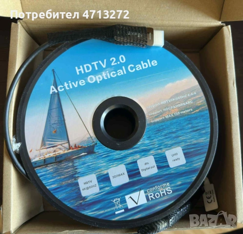 Оптичен кабел HDMI Equip - 30m., снимка 2 - Кабели и адаптери - 53149072