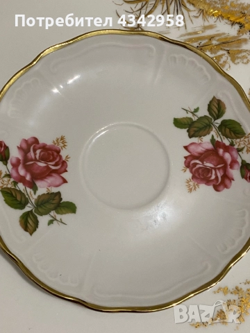 Vintage.Wunsiedel.Немски порцеланов комплект с рози  60-те години, снимка 7 - Антикварни и старинни предмети - 52109440