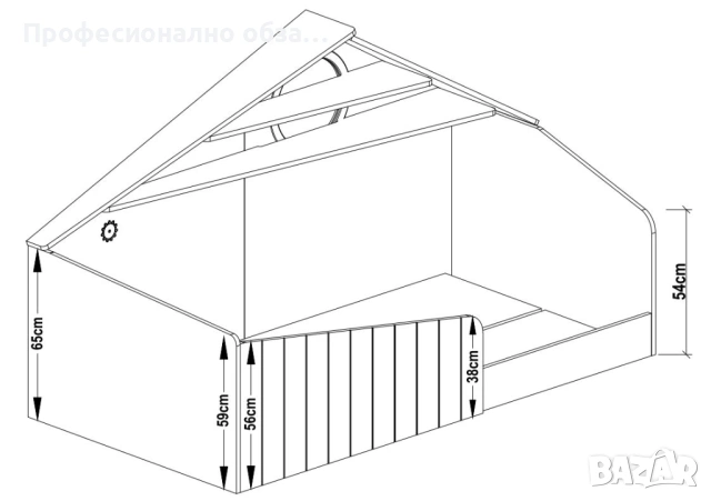 Детски мебели за стая монтесори налични-легло за матрак 100/200см., снимка 2 - Мебели за детската стая - 53594783