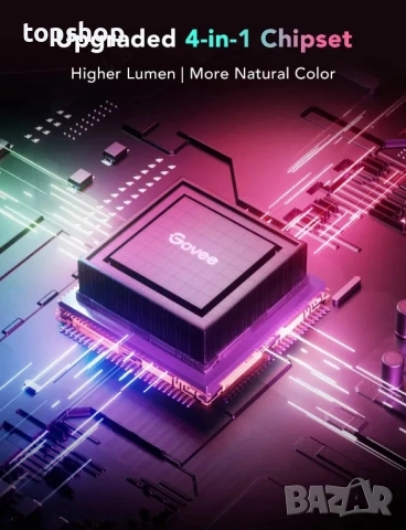 НОВА, ТЕСТВАНА Govee M1 RGBIC LED лента, 16.4 фута WiFi LED светлини за шкаф, телевизор, легло..., снимка 8 - Лед осветление - 51615227