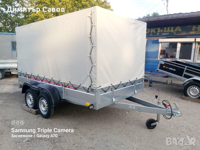 Туристическо ремарке Поп Индъстри с брезент и шпригли H-150, снимка 5 - Ремаркета - 51922008