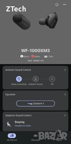 Sony WF-1000XM3 Bluetooth Слушалки с нови батерии, снимка 8 - Bluetooth слушалки - 52573139