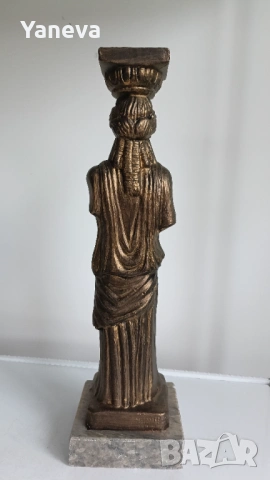 Vintage, метална статуетка на кариатида,  статуя на жена, снимка 5 - Статуетки - 53250783