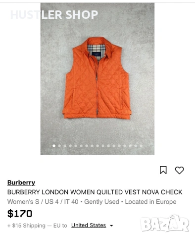 Дамски елек BURBERRY OF LONDON. Размер L, снимка 5 - Спортни екипи - 53950577