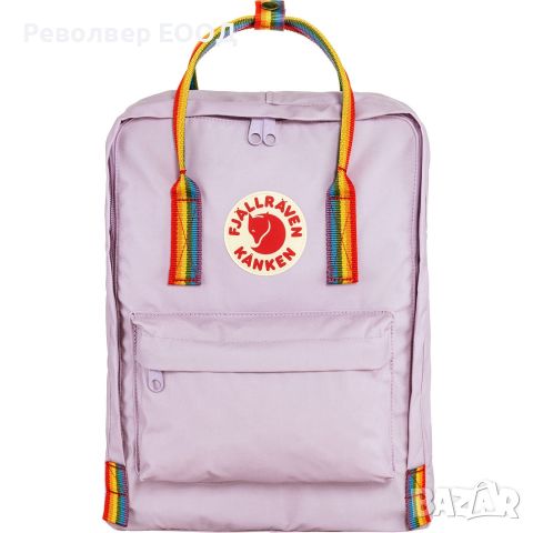 Раница Fjall Raven - Kanken Rainbow, в цвят Pastel Lavender-Rainbow