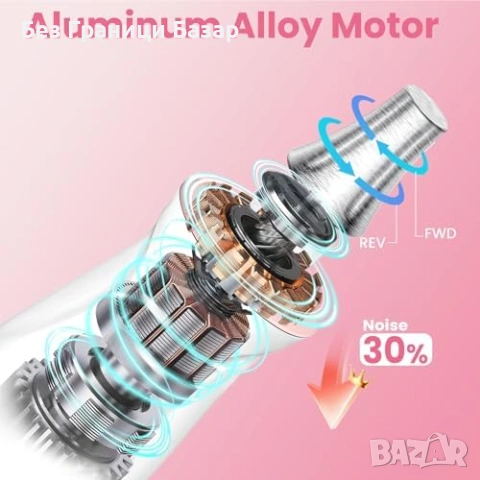 Нова Безжична електрическа пила за нокти 10 скорости LED 10 накрайника, снимка 6 - Други - 53745859