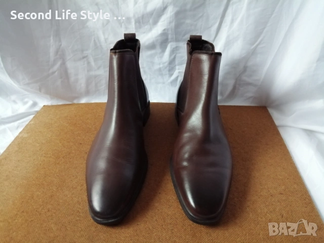 ASOS нови мъжки боти естествена кожа № 39 в кафяв цвят, снимка 3 - Мъжки боти - 53139068