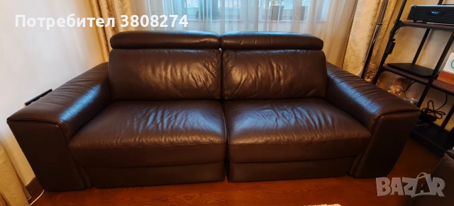 Италиански кожени дивани с релакс механизъм 2 броя , снимка 7 - Дивани и мека мебел - 53780578